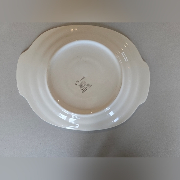 Trillium Forest Green Filigree By Limoges-American 14' Oval Serving Platter. - Picture 4 of 5